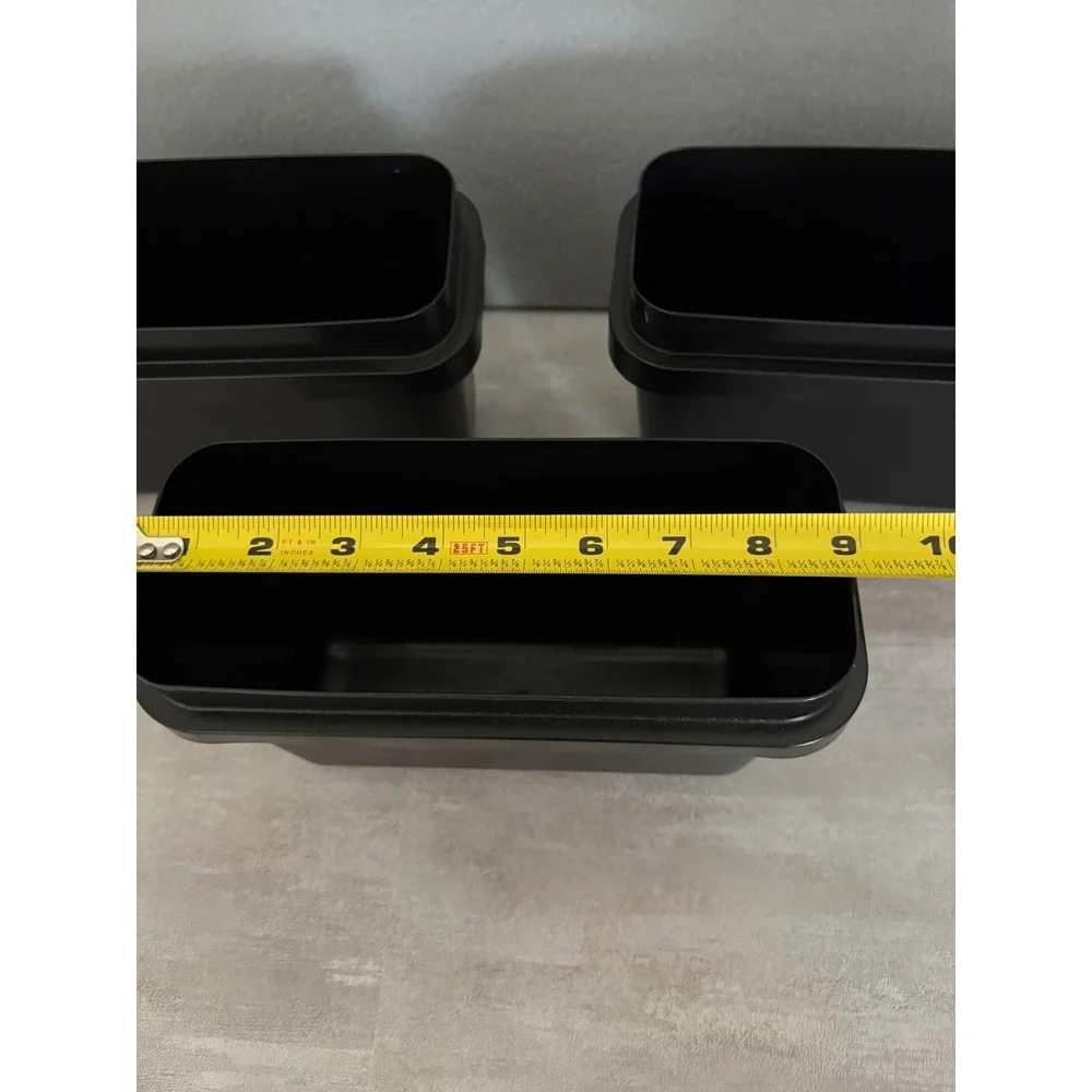 IKEA Sunnersta Storage Containers Set of 3 Black Plastic Hanging Bins 902.046.20